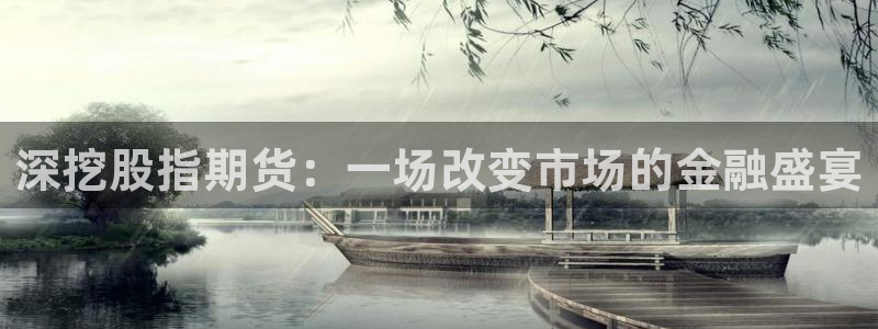 178体育篮球直播在线观看：深挖股指期货：一场改变市场的金融盛宴